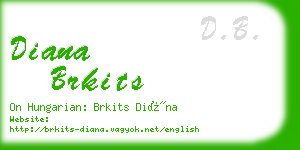 diana brkits business card